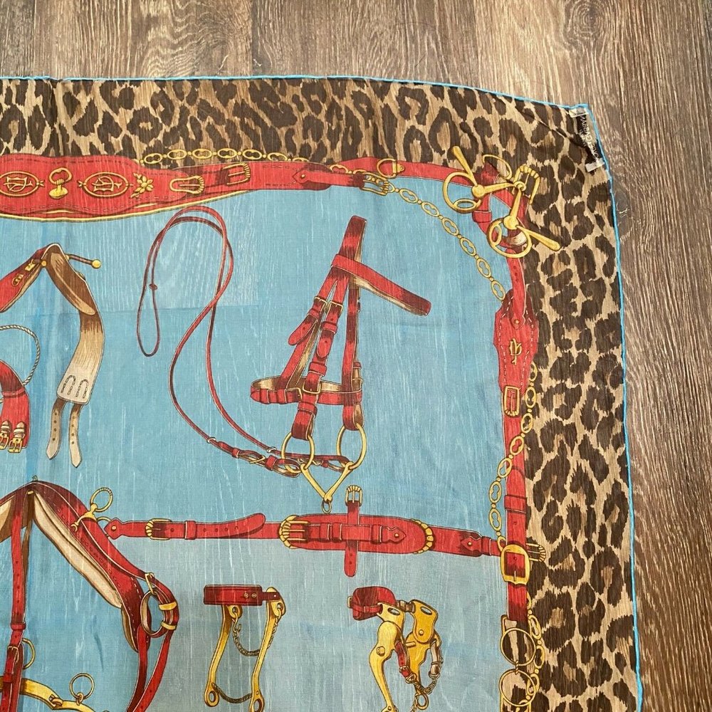 DOLCE & GABBANA DG Leopard Print Equestrian Scarf - Picture 6 of 10